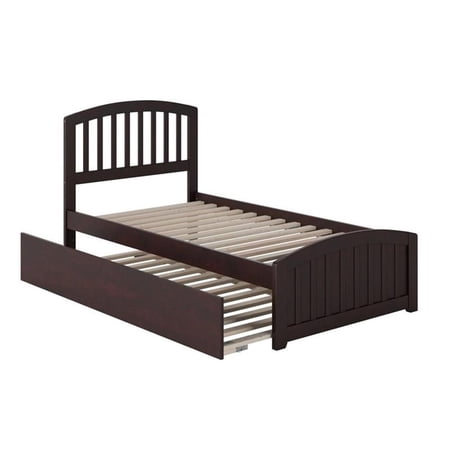 Bowery Hill Twin XL Platform Bed with Trundle in Espresso