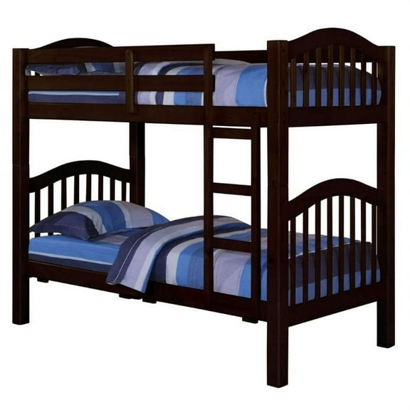 Bowery Hill Twin over Twin Bunk Bed in Espresso