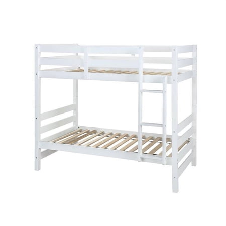 Bowery Hill Twin over Twin Bunk Bed in White