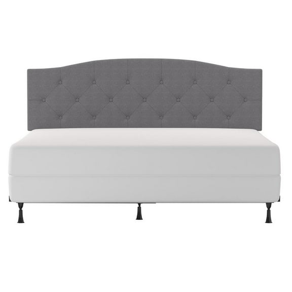 Bowery Hill Upholstered King/Cal King Headboard in Glacier Gray Fabric