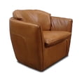 thumbnail image 1 of Bowery Hill Upholstered Transitional Leather Swivel Chair in Saddle Brown, 1 of 6
