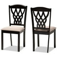 thumbnail image 1 of Bowery Hill Upholstered and Brown Finished Wood 2-Piece Dining Chair Set, 1 of 7