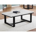 thumbnail image 1 of Bowery Hill White Marble Top Cocktail Table, 1 of 3