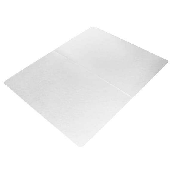 Bowery Hill White Polypropylene Anti-Slip Foldable Chair Mat for Hard Floors