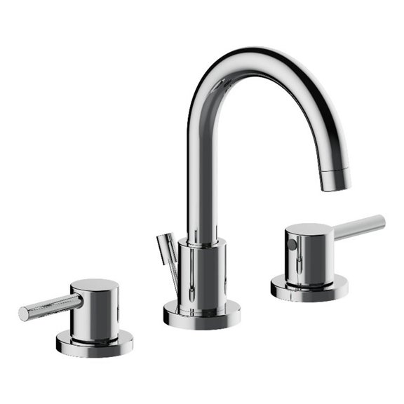 Bowery Hill Widespread Brass Bathroom Faucet in Polished Chrome