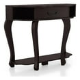 thumbnail image 1 of Bowery Hill Wood 1-Drawer Console Table with Shelf in Espresso, 1 of 13