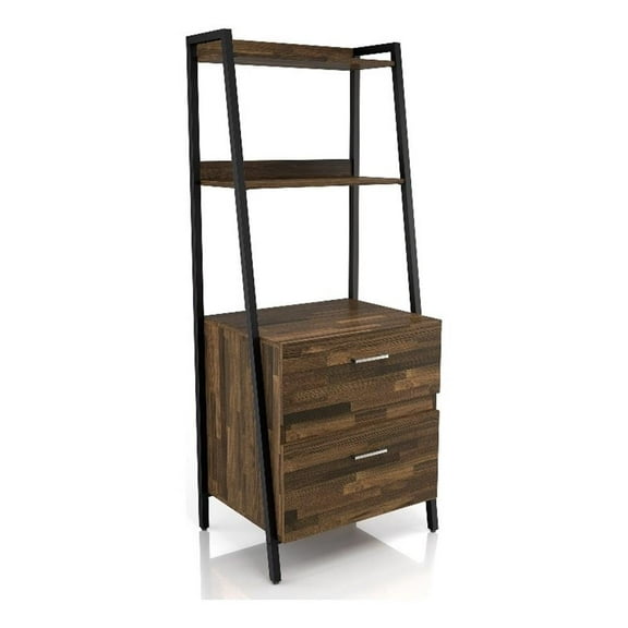 Bowery Hill Wood 1-Drawer File Cabinet in Light Brown Hickory