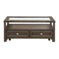 thumbnail image 1 of Bowery Hill Wood 2 Drawer Coffee Table in brown Cherry Finish, 1 of 7
