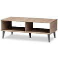 thumbnail image 1 of Bowery Hill Wood Coffee Table in Oak and Light Grey, 1 of 7