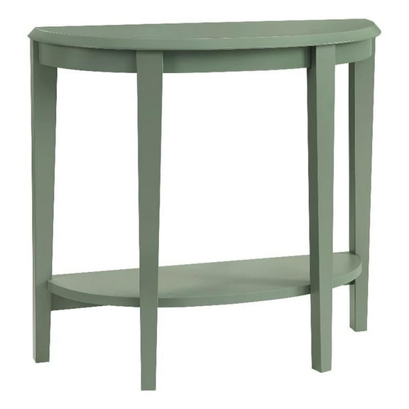 Bowery Hill Wood Console Table with Bottom Shelf in Sage Green