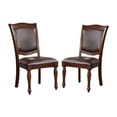 thumbnail image 1 of Bowery Hill Wood Dining Side Chair in Brown Cherry (Set of 2), 1 of 7