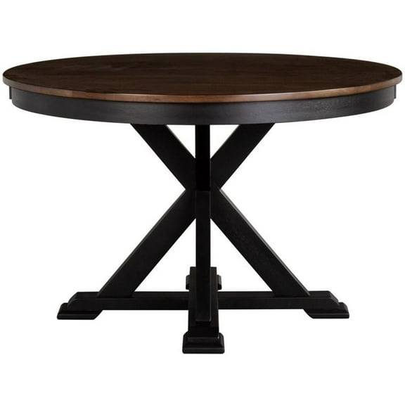 Bowery Hill Wood Extendable Oval Dining Table in Chickory Chocolate