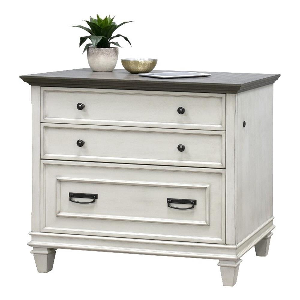 Bowery Hill Wood Lateral File With Locking Legal/Letter File Drawer in ...