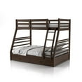thumbnail image 1 of Bowery Hill Wood Twin over Full Storage Bunk Bed in Dark Walnut, 1 of 5