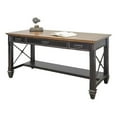 thumbnail image 1 of Bowery Hill Wood Writing Desk Writing Table Office Desk in Black, 1 of 7
