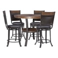 thumbnail image 1 of Bowery Hill Wood and Metal Five Piece Counter Height Dining Group in Brown, 1 of 14