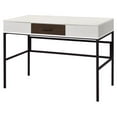 thumbnail image 1 of Bowery Hill Wooden 1-Drawer Writing Desk with USB Port in Natural and Black, 1 of 8