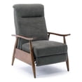 thumbnail image 1 of Bowery Hill Upholstered Charcoal Recliner Modern Cushioned Minimal Assembly Required 42.5"H x 30"W x 34"D, 1 of 13