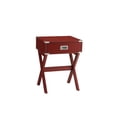 thumbnail image 1 of Bowery Hill Wooden Top End Table, Side Table with One Drawer in Red, 1 of 5