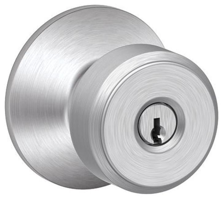 Bowery Satin Chrome Entrance Lock Knob
