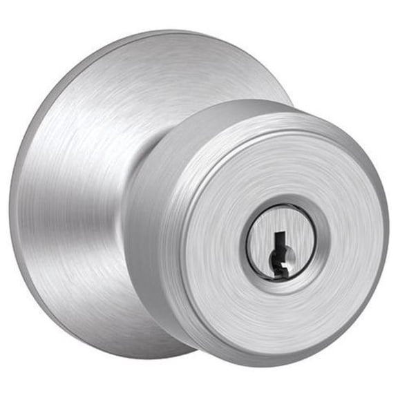 Bowery Satin Chrome Entrance Lock Knob