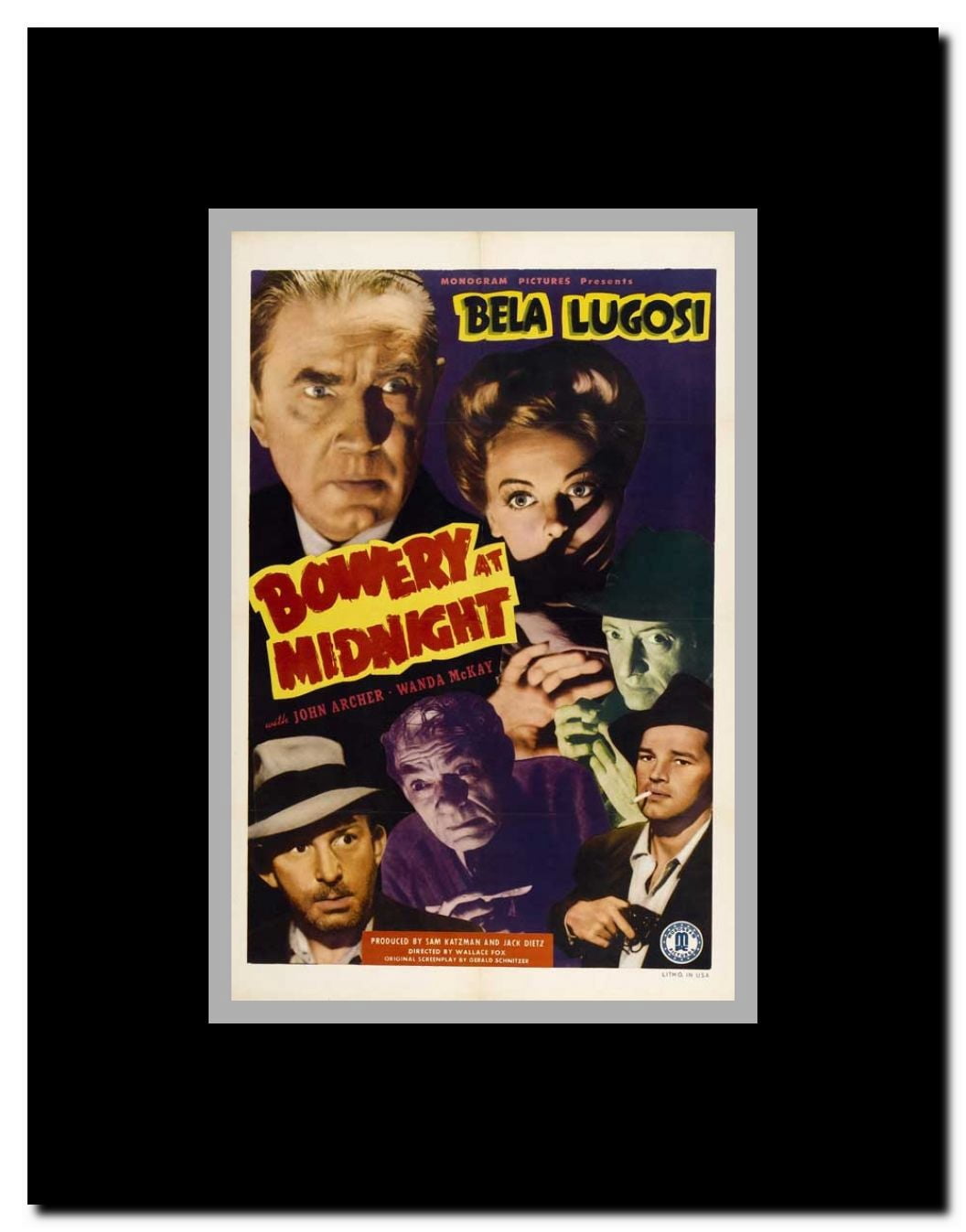Bowery at Midnight Framed Movie Poster