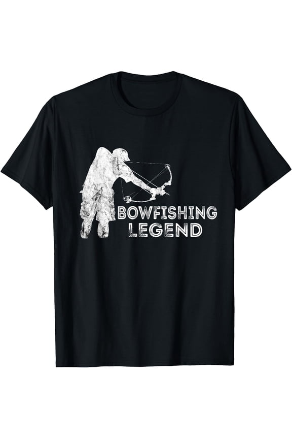 Bowfishing Legend Bowfisher Bowfish Fish Bow Hunting Fisher T-Shirt