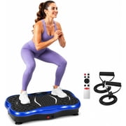 Bowhill Fitness Vibration Plate Exercise Equipment Whole Body Shape Exercise Machine Vibration Platform Fit Massage Workout Trainer, Blue