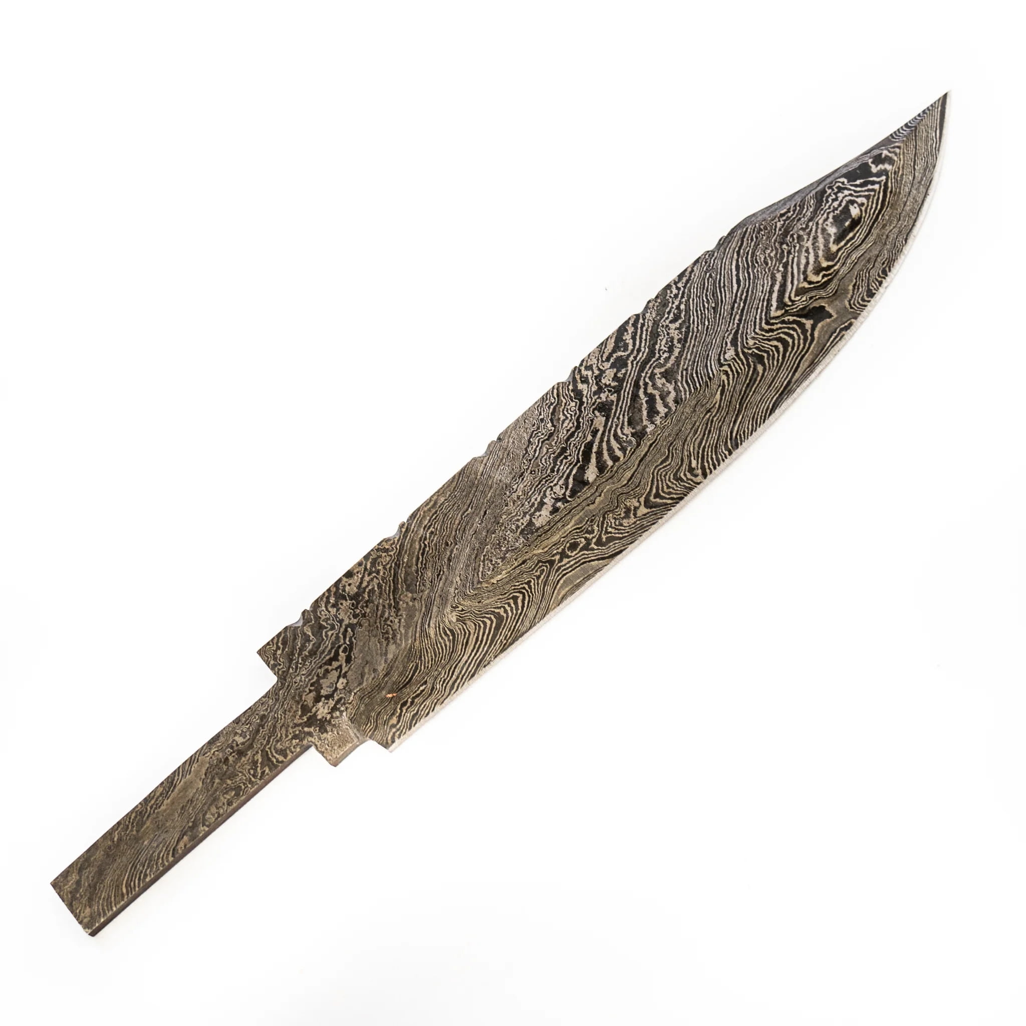 Bowie Knife Blank- High Carbon Damascus Steel Blade- Hunting Knife -12"