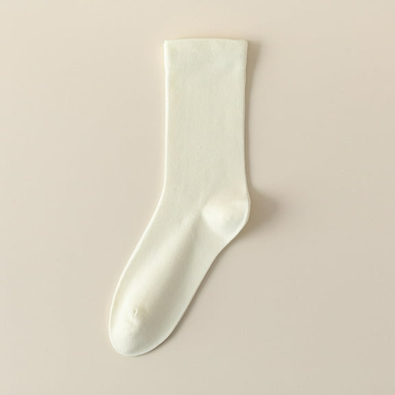 Bowing Cotton Edge Lightweight Mid-Calf Socks for Women - Perfect for Fashion Layering in Spring & Autumn (One Size, 5 Pairs)