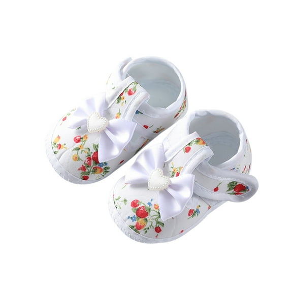 Bowknot Baby Girls Shoes Soft Sole Pre-step Shoes First Walkers Sweet Princess Shoes 0-12M