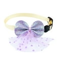 thumbnail image 1 of Bowknot Cat Collar Soft Kitten Collar Solid , Comfortable Breakaway Buckle Adjustable Pet Collar for Kitty Cats Puppy, 1 of 8