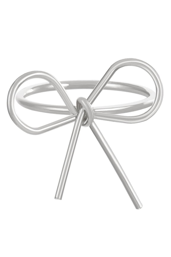 Bowknot Charm Rings Elegant Bow Decoration Bow Tie Shaped Rings Ornament Fashion Accessory for Parties