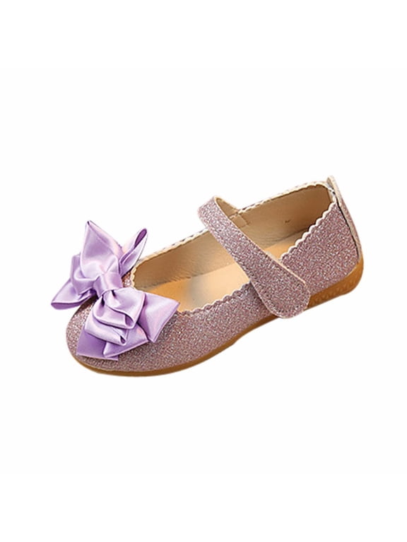 Bowknot Fashion Dance Single Shoes Children Princess Girl Nubuck Leather Baby Shoes Girls Shoes Size 13 Shoes for 1 Year Girl