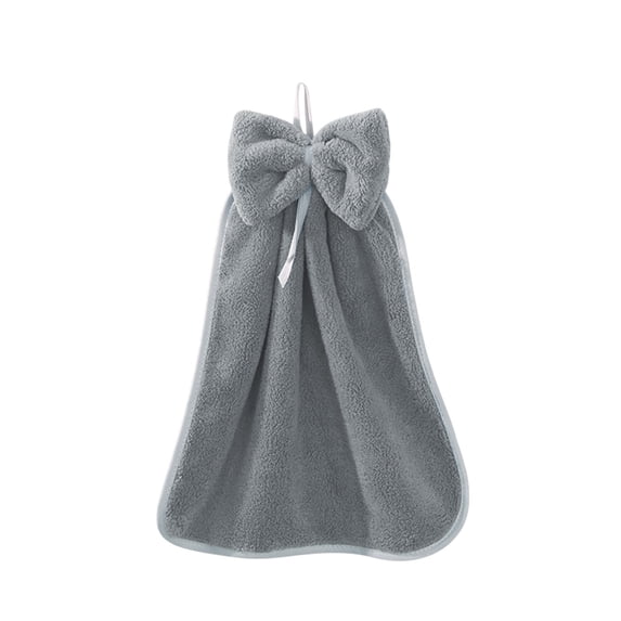 Bowknot Hanging Hand Dry Towel, Soft Absorbent Hand Towel, Absorbent Soft Cute Hand Towels for Kitchen Bathroom