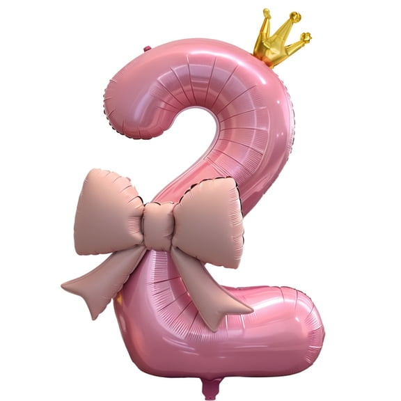 Bowknot Number Shape Balloon 40Inch Oversize Balloon For Birthday Wedding Anniversary Party Decoration