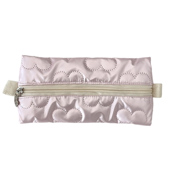 Bowknot Pattern Pen Bag High Capacity Pencil Case Metallic Color PU Pen Pouches Pen Organizers Bag Travel Cosmetic Bag
