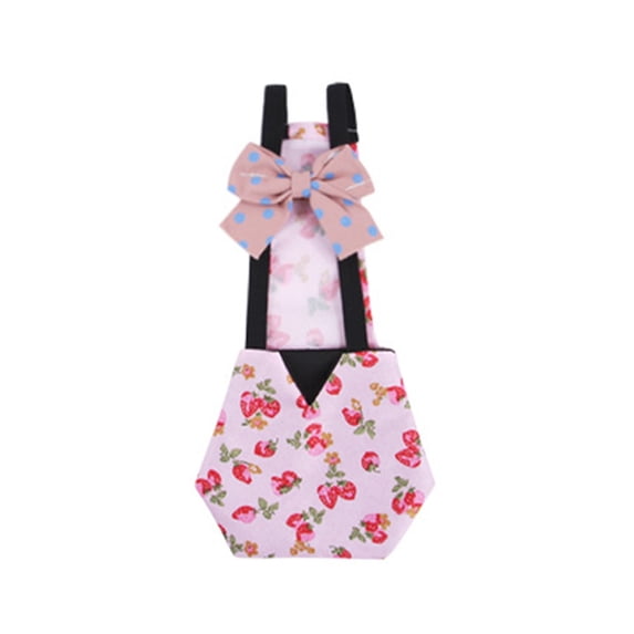 Bowknot Poultry Diapers - Elegant Washable Reusable Clothes for Chicken, Duck, and Goose, Adjustable Protective Bird Apparel, Pink, M