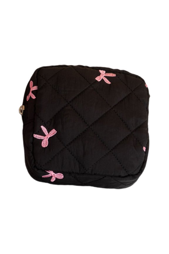 Bowknot Print Feminine Product Organizer Sanitary Pad Pouch for Everyday Use