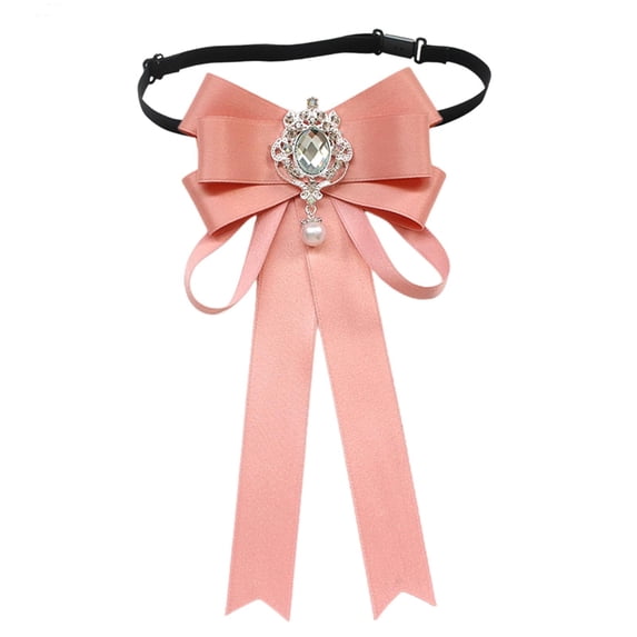 Bowknot Ribbon Necktie Shirt Tie Cotton Material Elegant Accessory for Ladies Uniform Wedding Party