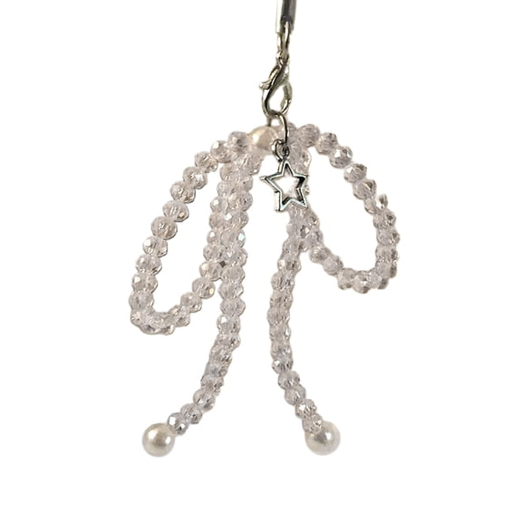 Bowknot Star Phone Chain Beaded String for Phone Case Stylish Fashion Mobile Straps Accessories