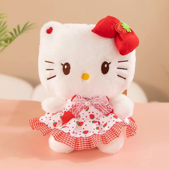 Bowknot Strawberry Dress Kuromi CNMR  KT Cat My MLD Plush Doll Toy Sweet Gift