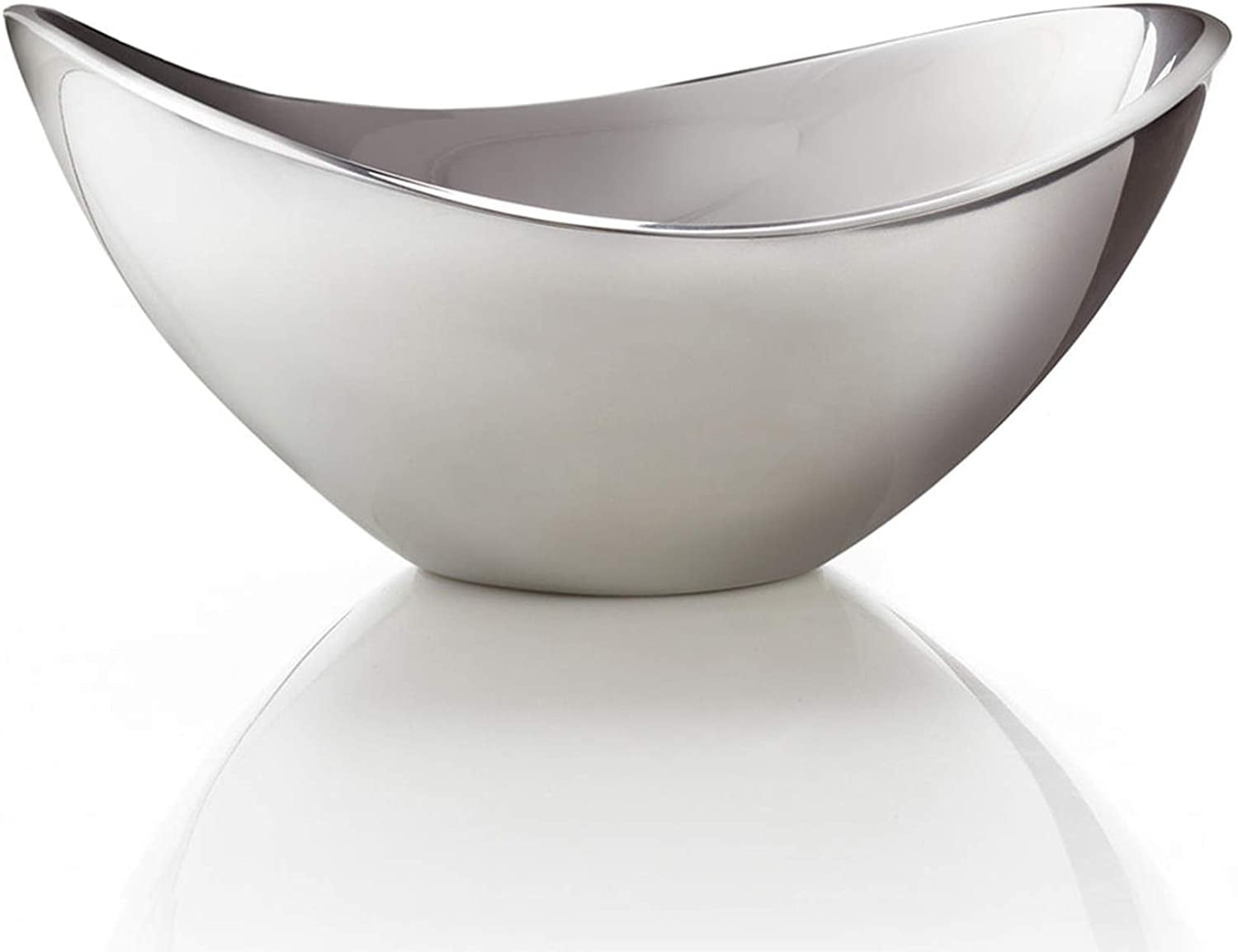 Elegant 9" Metallic Alloy Serving Bowl for Desserts and Appetizers