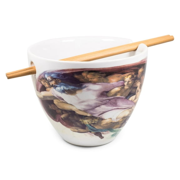Bowl Bop Sistine Chapel Japanese Dinner Set | 16-Ounce Ramen Bowl, Chopsticks