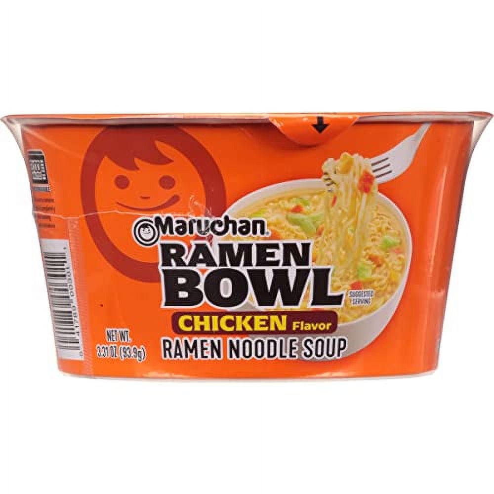 Bowl Chicken Flavor Ramen Noodles With Vegetables 3.31 OZ (Pack Of 12)