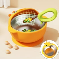 A Bowl Clearance! Baby Bowls with Suction 300Ml Stainless Kids Bowls with Silicone Cute Toddler Suction Bowls Removable Infants Food Feeding Bowls for Babies Toddlers Boys Girls