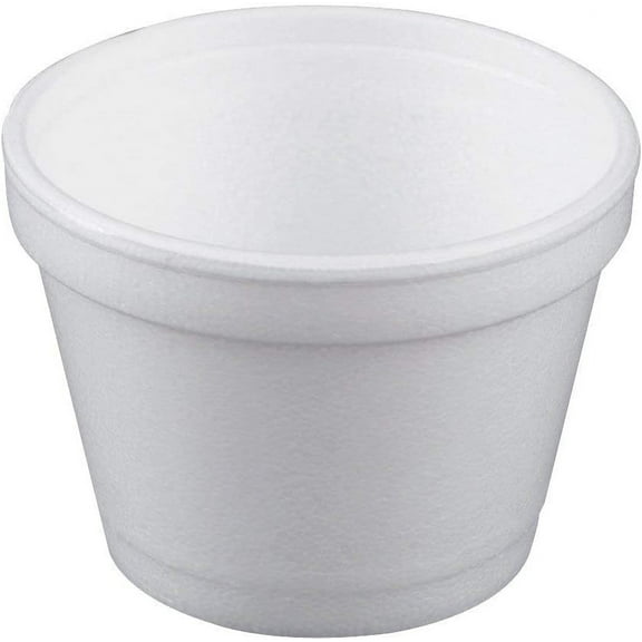 Bowl Containers, Foam, 4oz, White, 1000/Carton