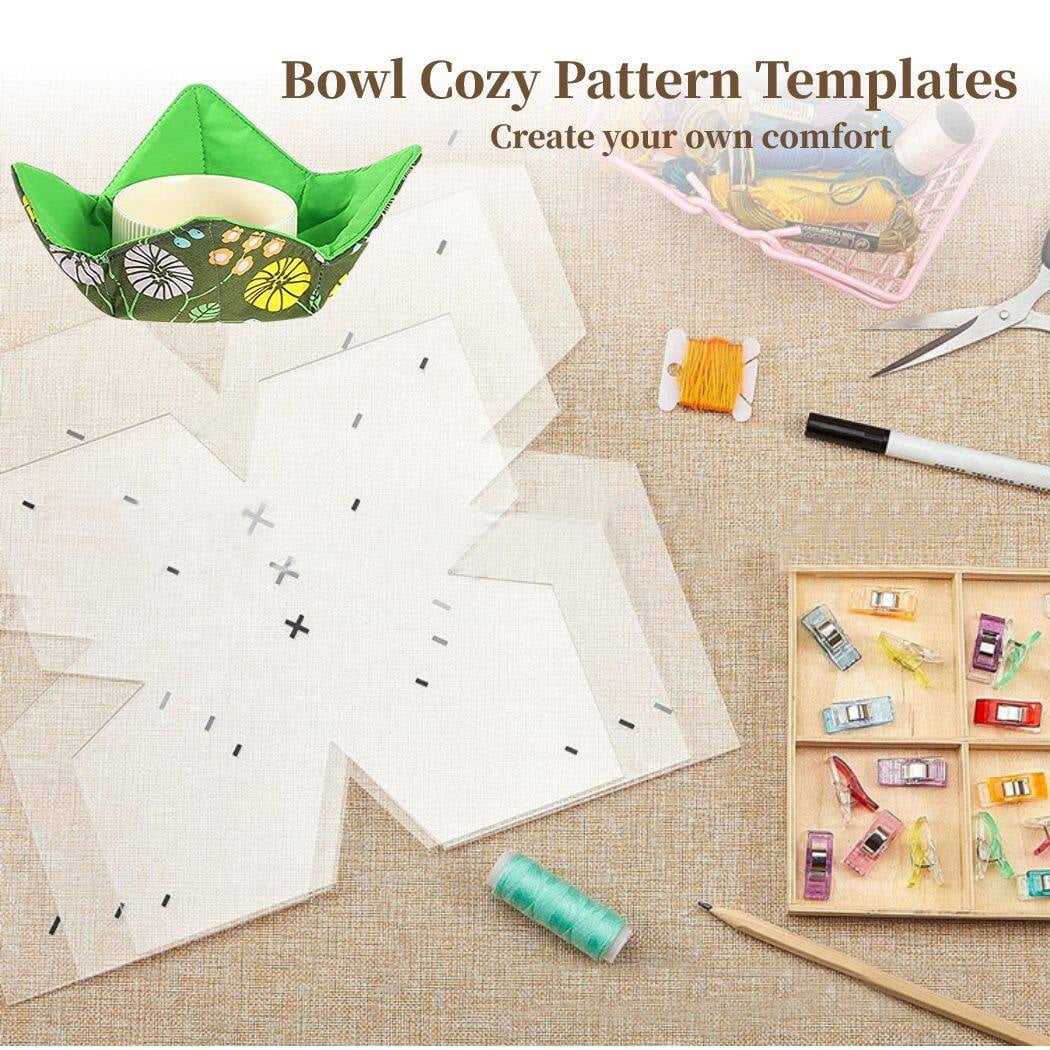 Bowl Cozy Template Acrylic: 3PCS 8 10 12 Inch Bowl Wrap Sewing Pattern  Template