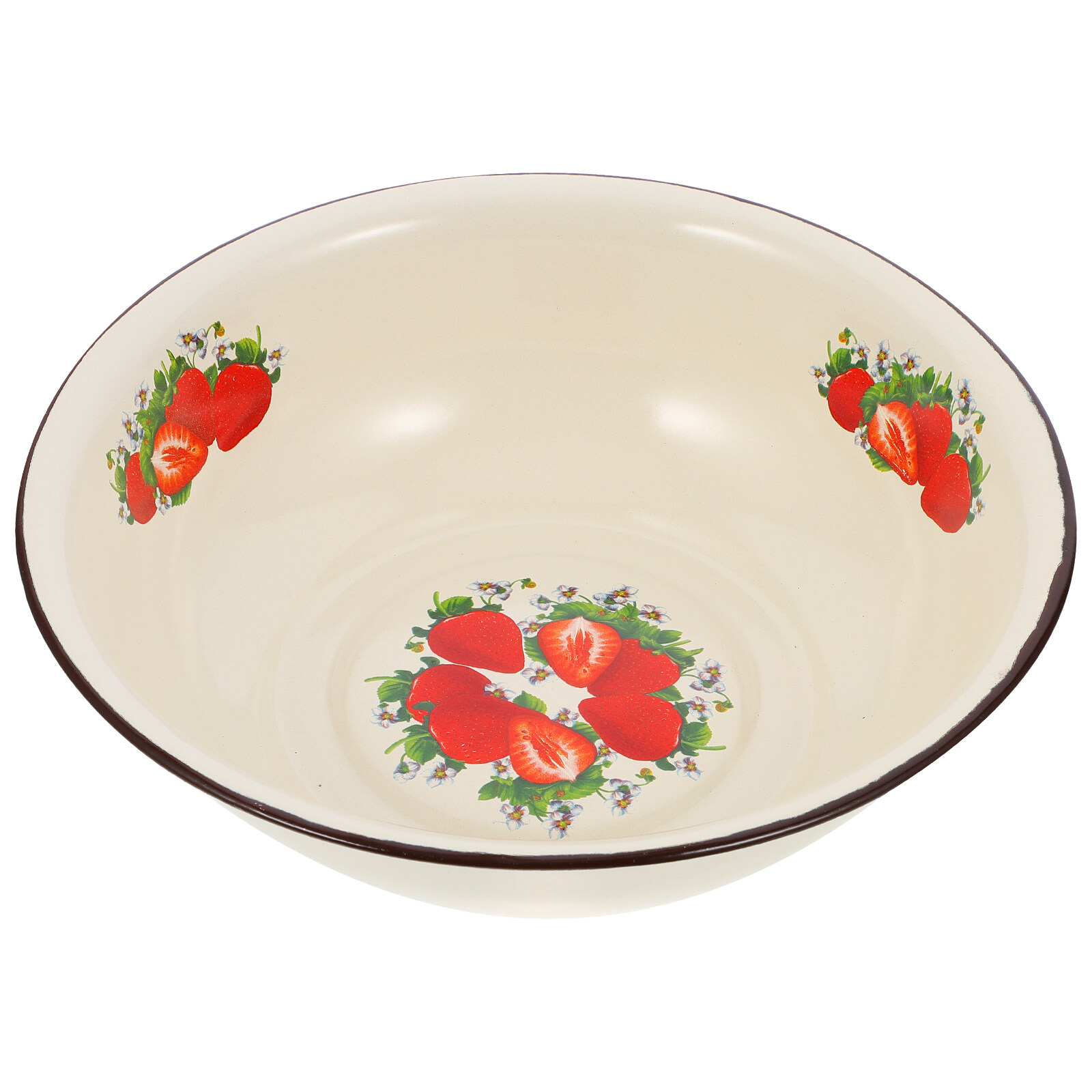 Bowl Enamel Basin Bowls Mixing Enamelware Wash Vintage Washing Fruit