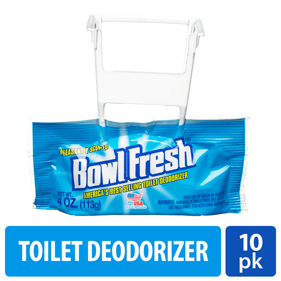 Bowl Fresh Toilet Bowl Deodorizer, Pleasantly Scented, 3 oz, 10 Pack